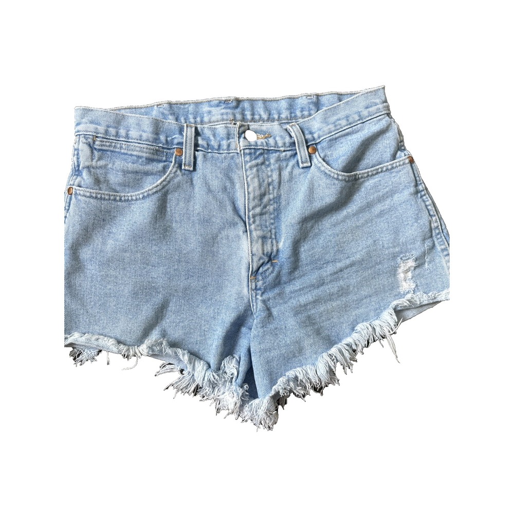 Wrangler CowboyCut 13MWZ High Waist Cutoff Denim Shorts Size 30 See Measurements